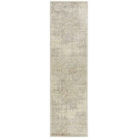 NOURISON Graphic Illusions Area Rug Collection Ivory 2 ft 3 in. x 8 ft Runner 99446131621